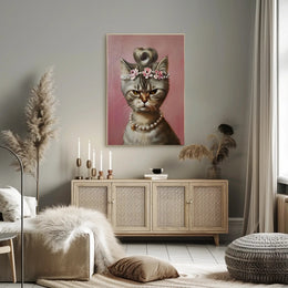 Regal Feline Portrait Poster