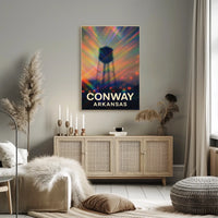 Conway Arkansas Scenic Minimalist Wanderlust Poster