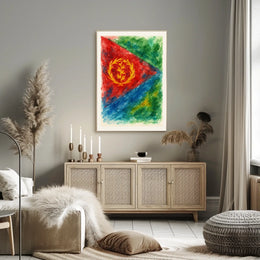 Eritrean Flag Watercolor Art Poster
