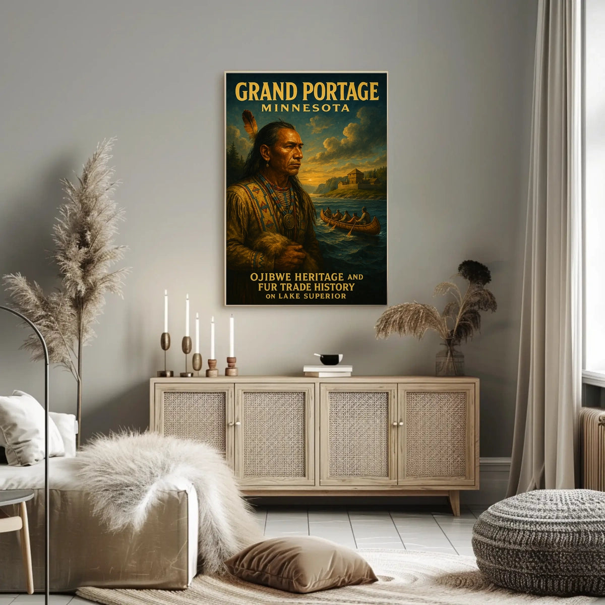 Ojibwe Heritage And Fur Trade History Poster