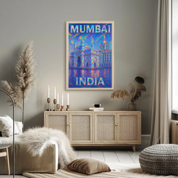 Mumbai, India Vibrant Landmarks Poster