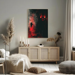 Mysterious Silhouette Horror Scene Suspenseful Artistic Poster PosterGoat