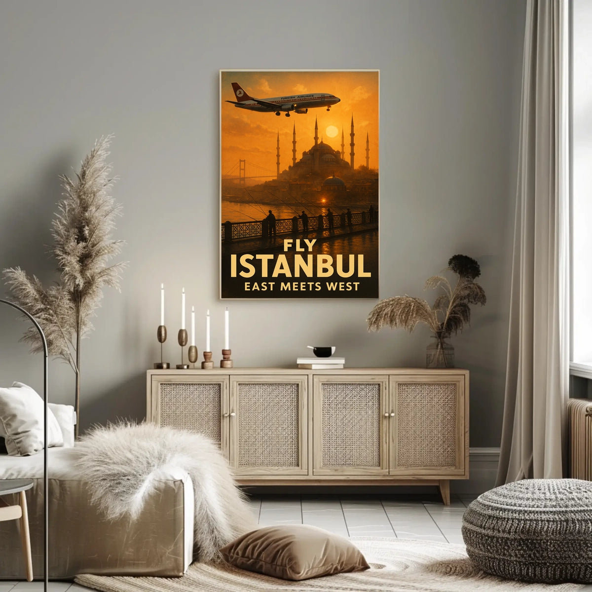 Fly Istanbul East Meets West Poster