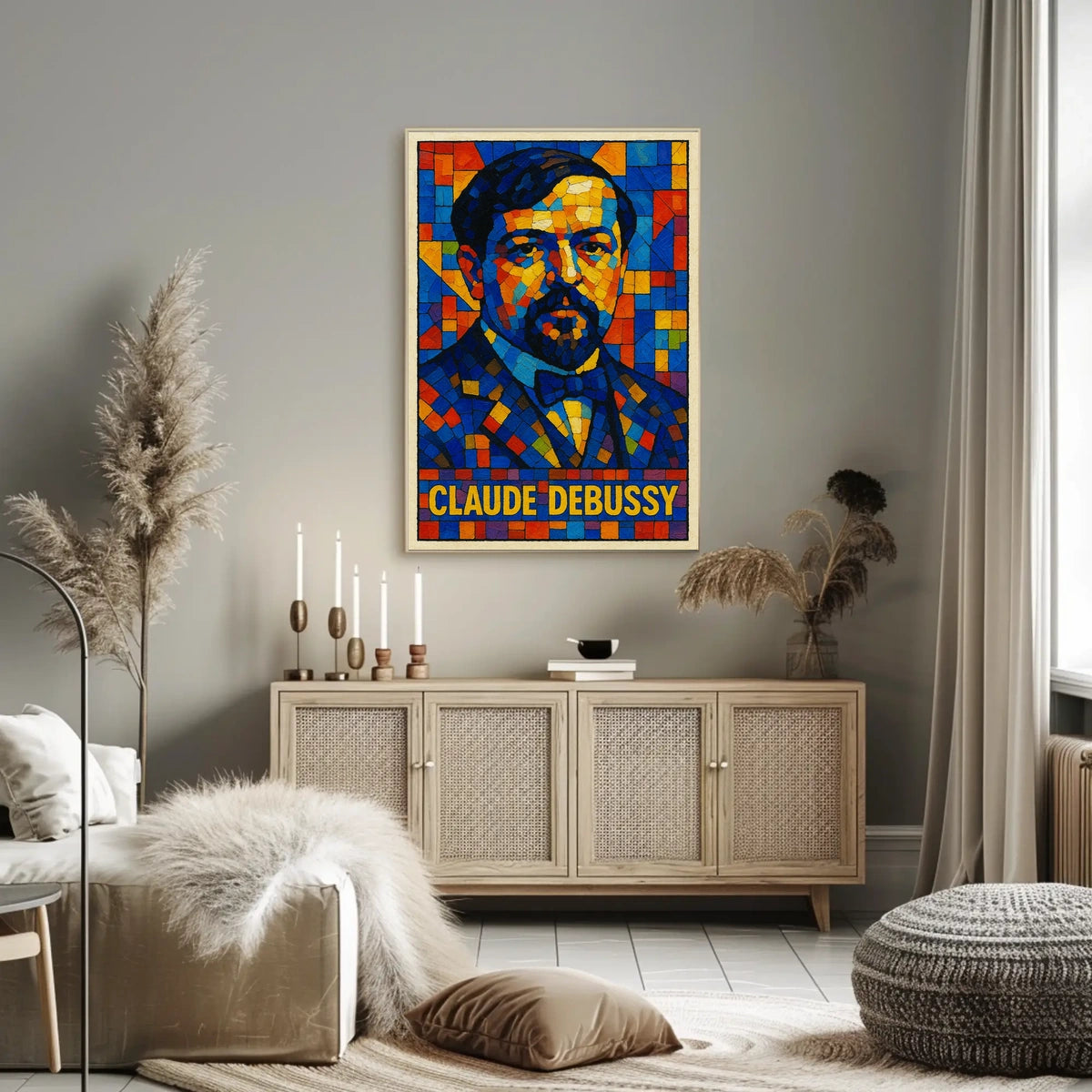 Claude Debussy A Mosaic Tribute Poster