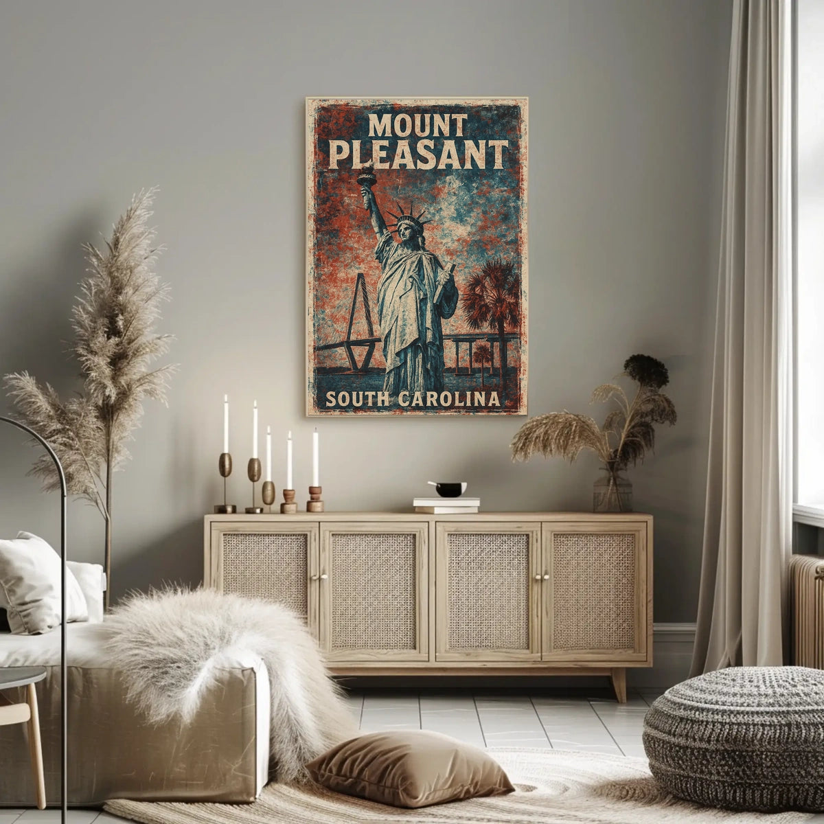 Mount Pleasant Vintage Travel Collectors Poster