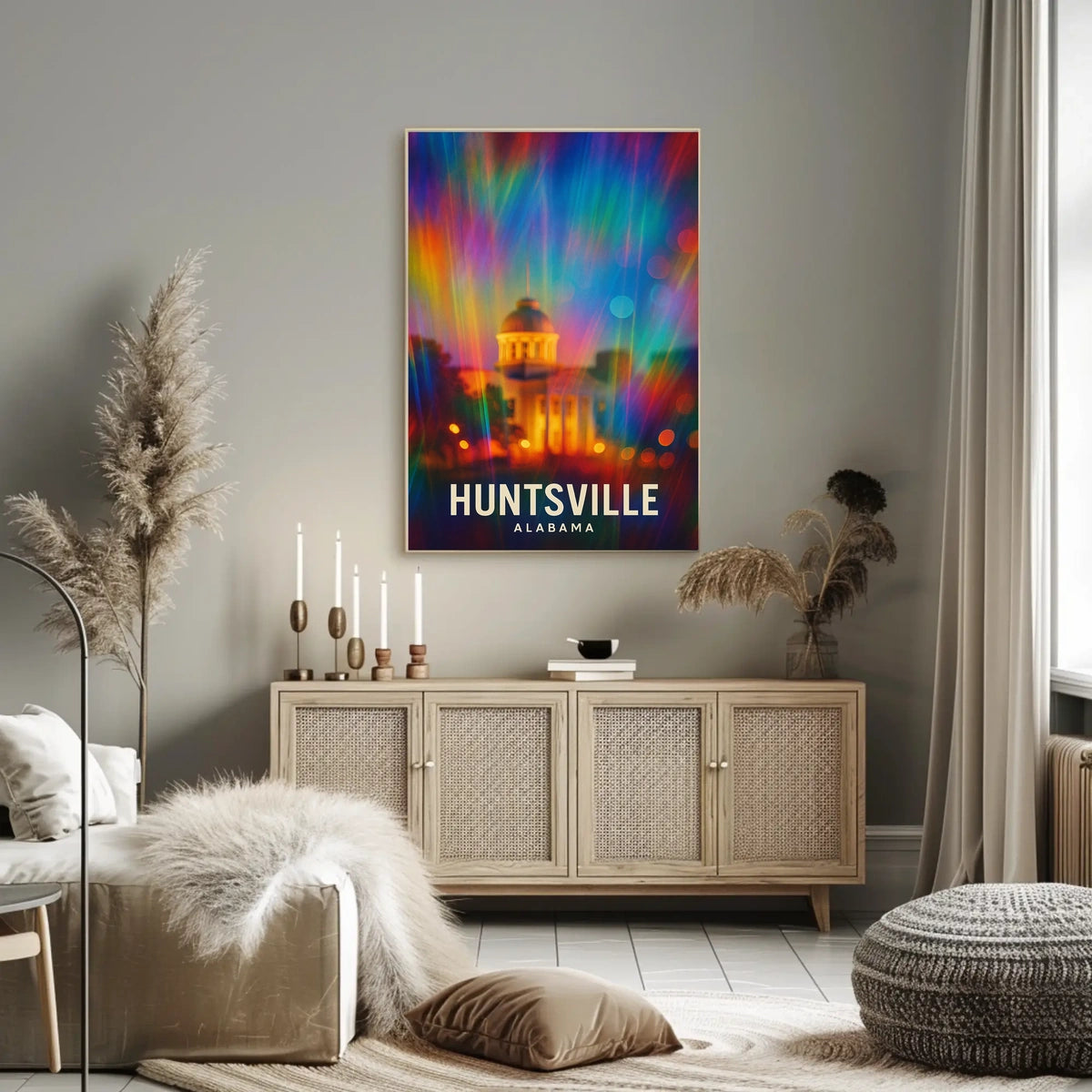 Huntsville Alabama Cityscape Wanderlust Minimalist Poster