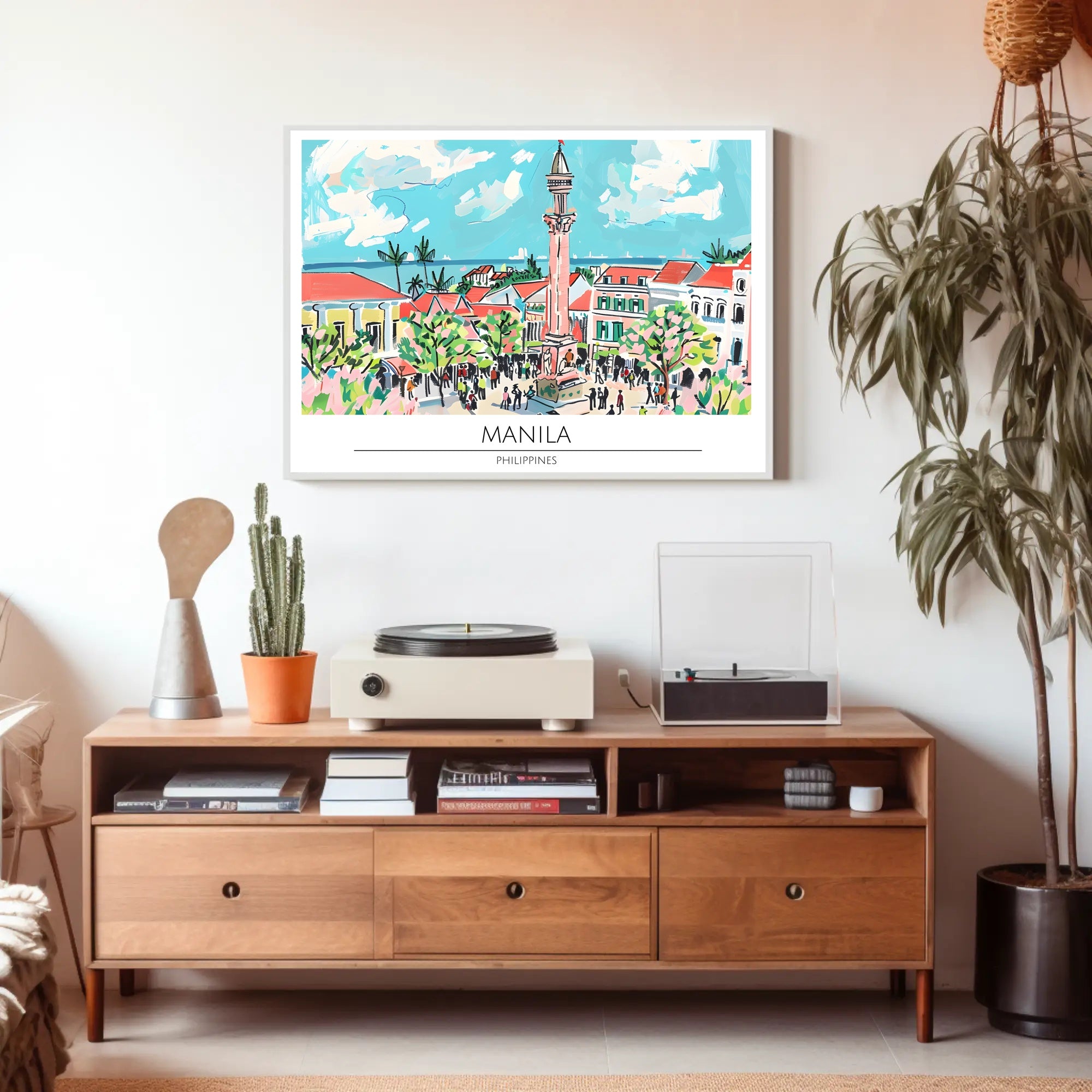 Vibrant Manila Scene Poster PosterGoat