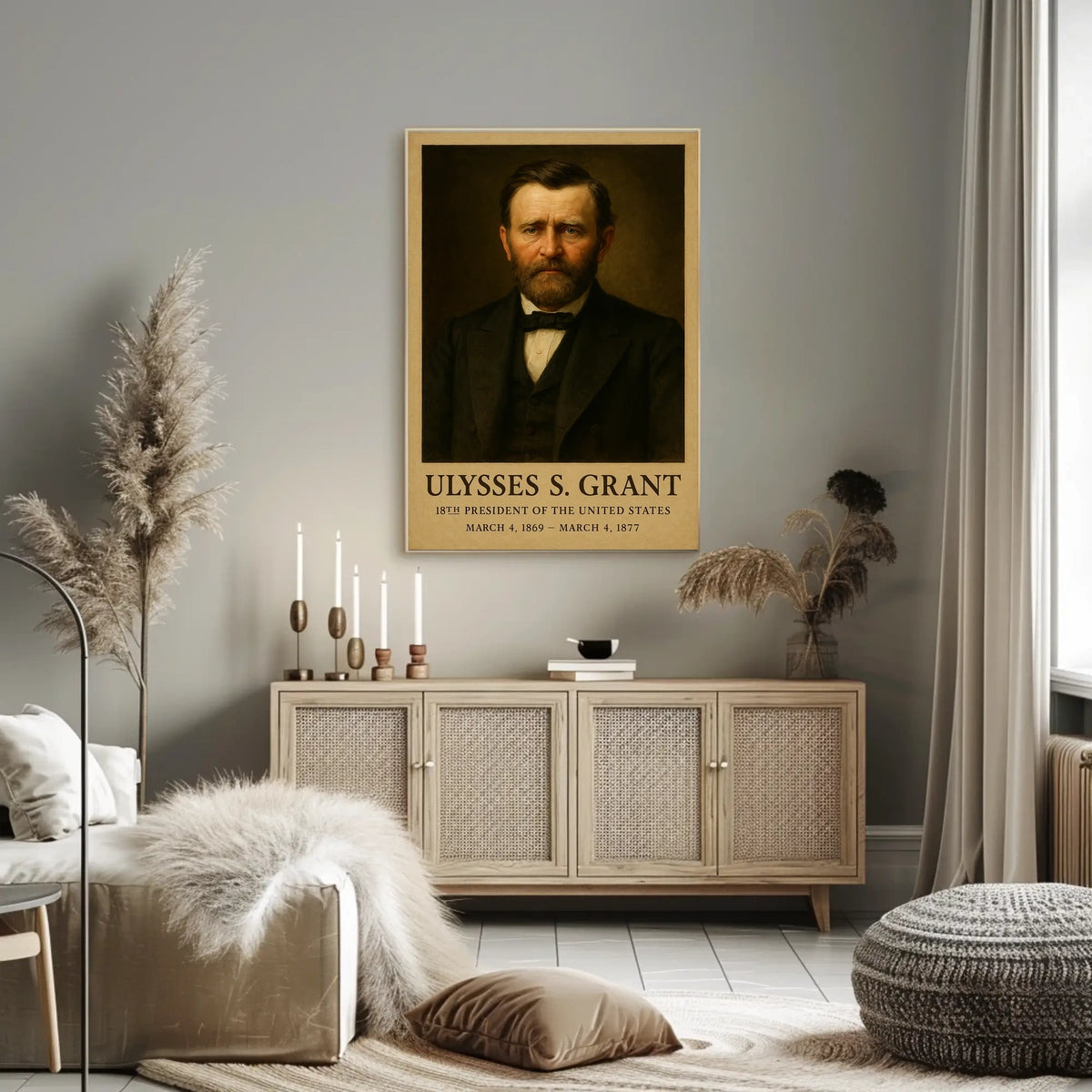 Ulysses S. Grant Historical Leadership Presidential Poster