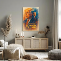 Donald Trump Resolute Leader Pop Art Patriot Poster