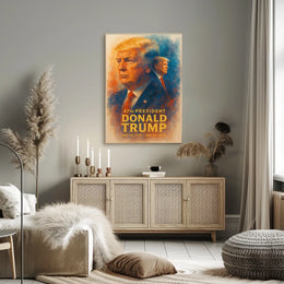 Donald Trump Resolute Leader Pop Art Patriot Poster