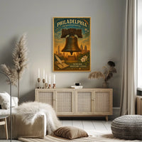 Liberty Bell Vintage Philadelphia Poster Art Print