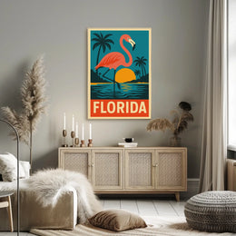 Florida Flamingo Poster