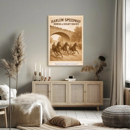Harlem Speedway Horse Racing Poster PosterGoat
