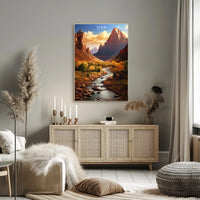 Zion National Park Scenic Travel Poster Print