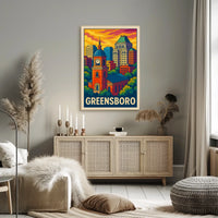 Greensboro Cityscape Poster