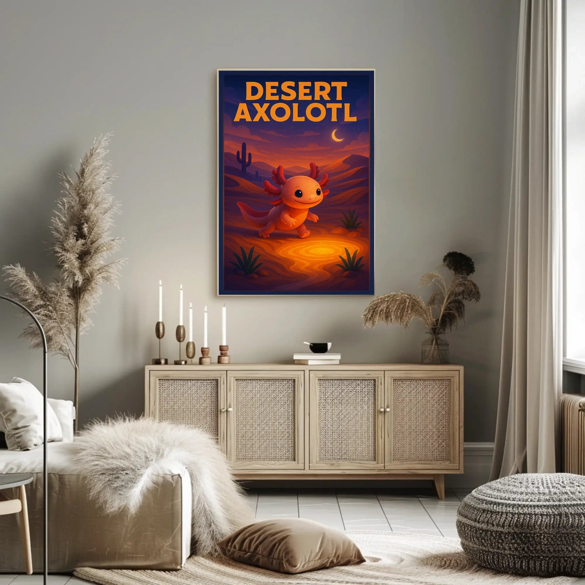 Desert Axolotl Poster
