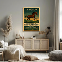 Kentucky Derby Vintage Horse Racing Poster Print