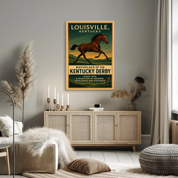 Kentucky Derby Vintage Horse Racing Poster Print
