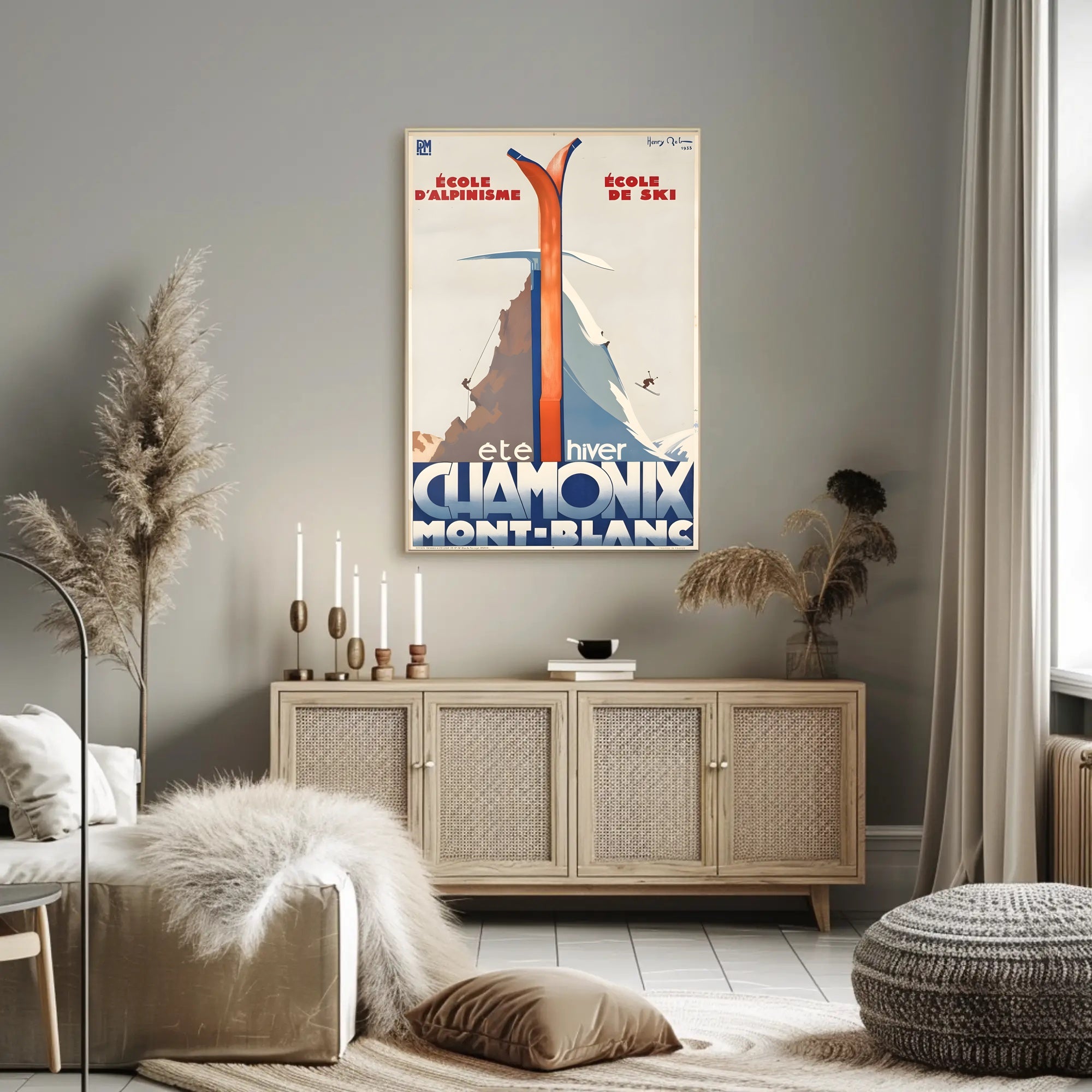Chamonix Mont-Blanc Adventure Schools Poster PosterGoat