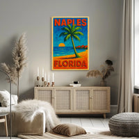 Naples Florida Tropical Paradise Poster Wall Art 18x24