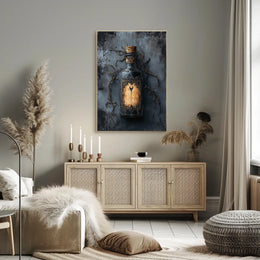 Stylized Gothic Bottle Design Abstract, Artistic, or Pop Culture Poster