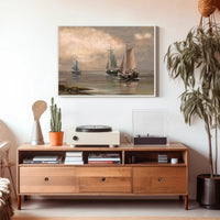 Tranquil Sailboats at Sea Poster