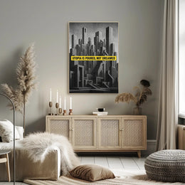 Dystopian Angular Cityscape Futuristic Sci-Fi Poster