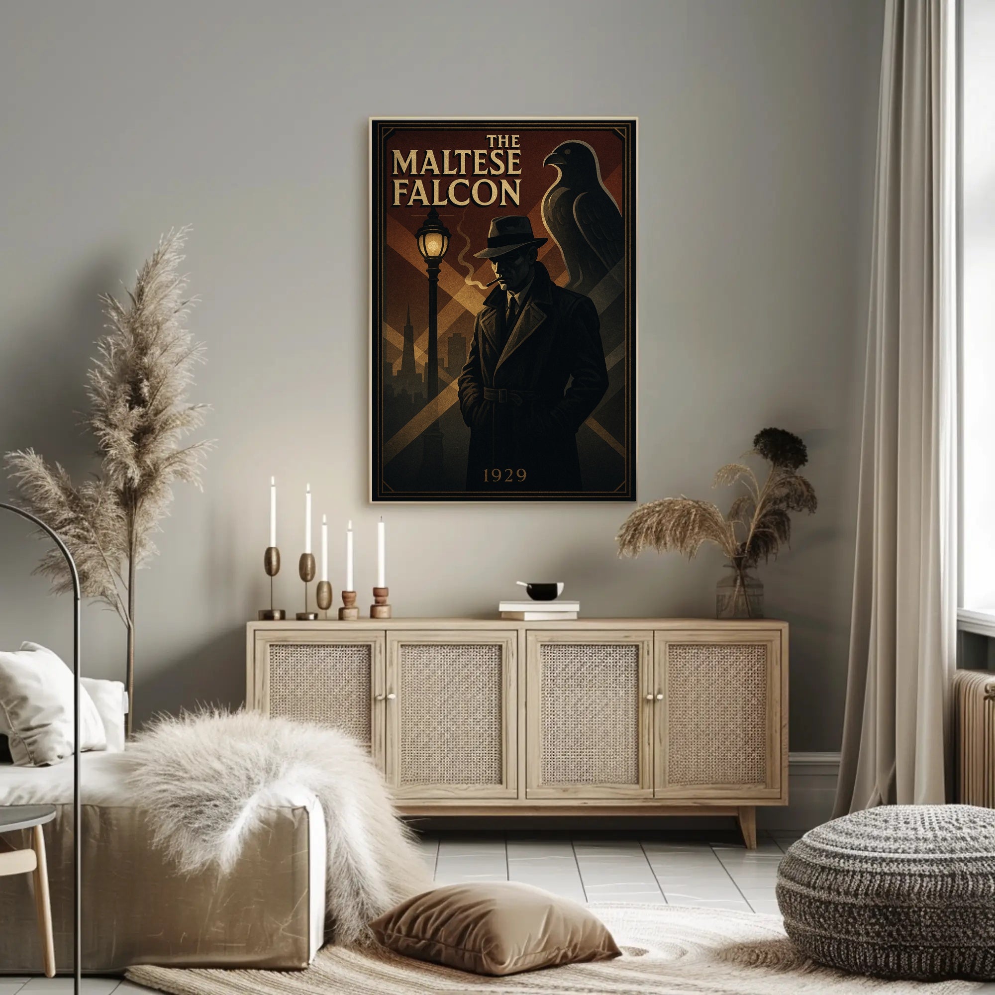 The Maltese Falcon Noir Film Poster Pop Culture Poster