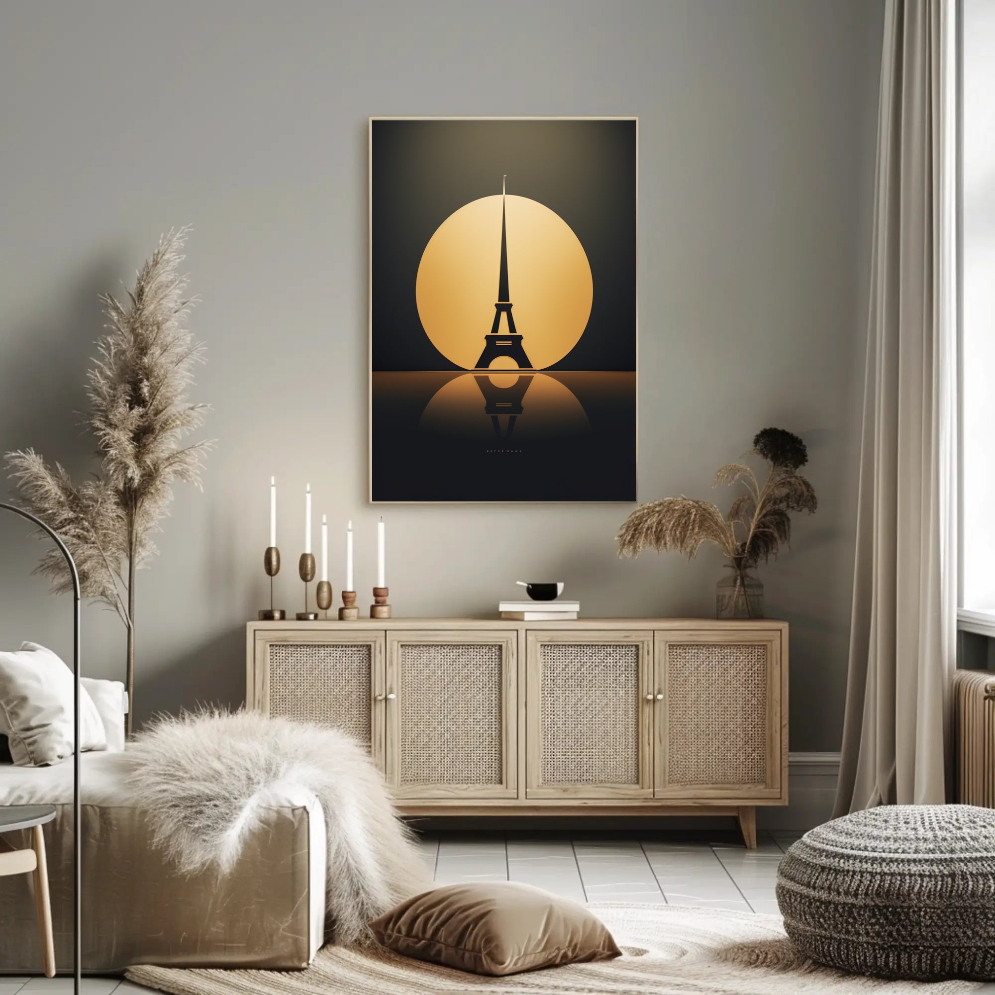 Eiffel Tower Silhouette Poster