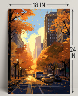 Autumn In The City Poster PosterGoat
