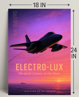 Lockheed ES-3A Shadow Electro-Lux Poster PosterGoat