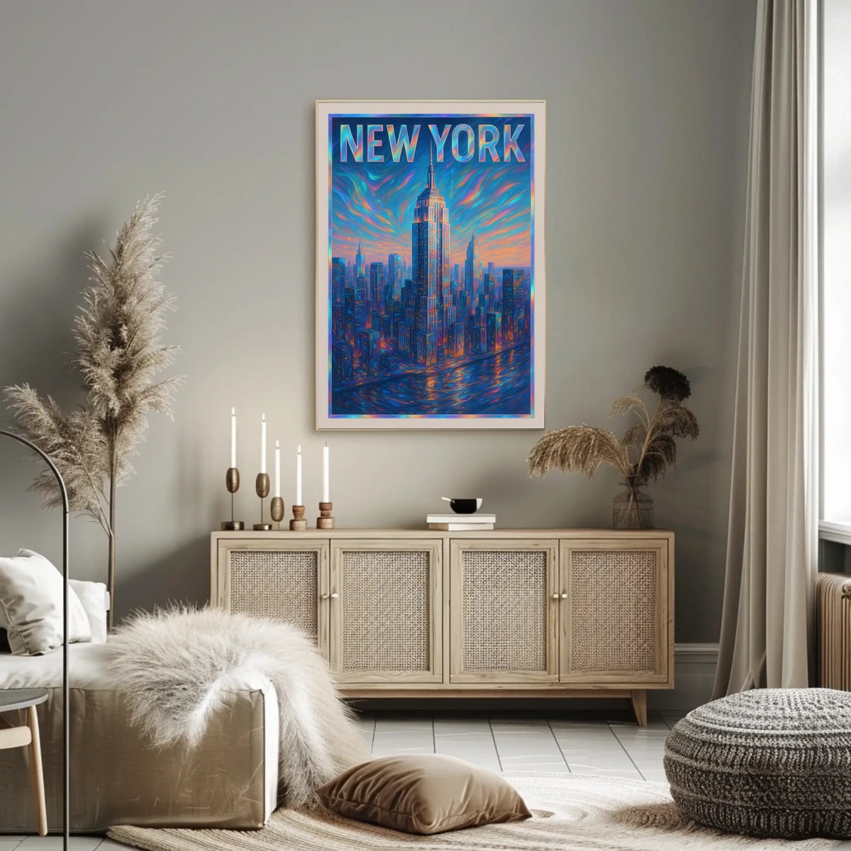 Vibrant New York Skyline Poster