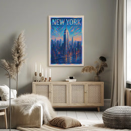 Vibrant New York Skyline Poster