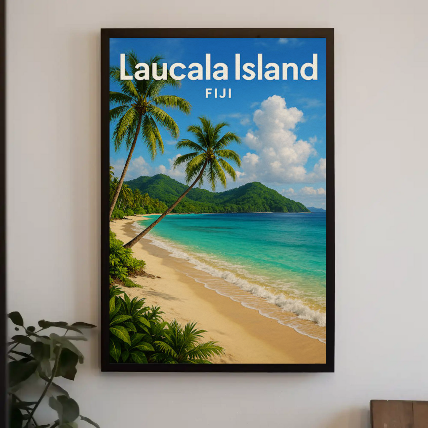 Laucala Island Fiji Vibrant Oceanfront Nature Poster