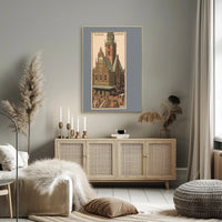 Kaaswaag in Alkmaar Illustration Poster PosterGoat