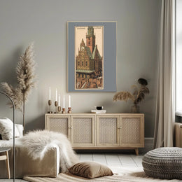 Kaaswaag in Alkmaar Illustration Poster PosterGoat