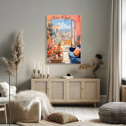 Serene Balcony in Giza Poster