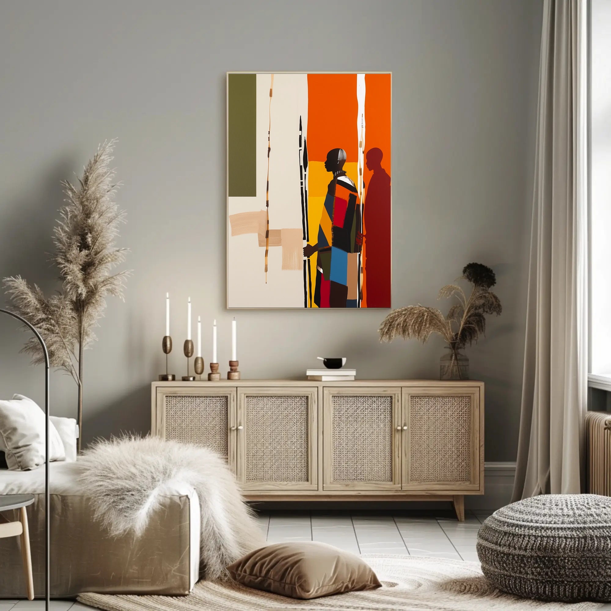 Vibrant Silhouettes Poster Modern Travel Wall Art