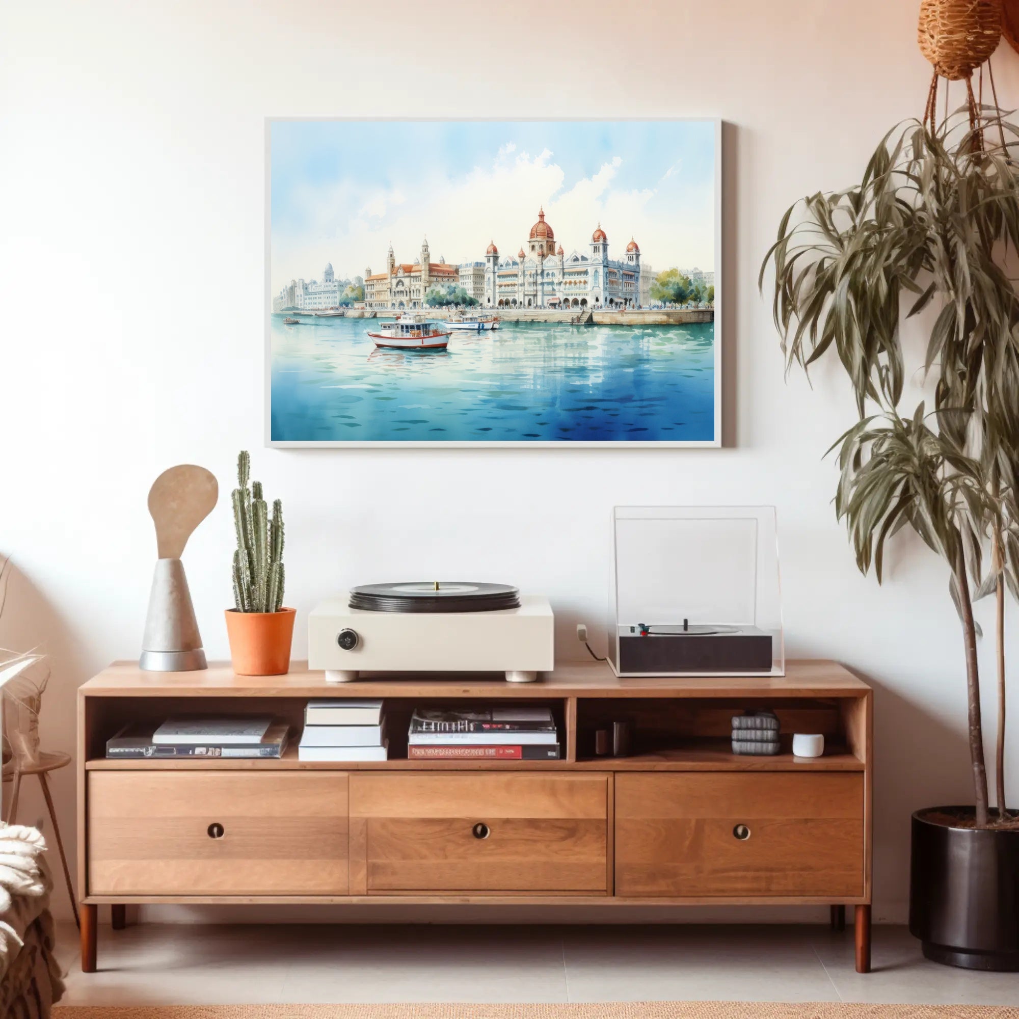 Serene Waterfront Architecture Poster
