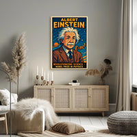 Einstein Revolutionary Science Vintage Scenic Wall Art Poster Inspiring Curiosity Science Lovers Poster