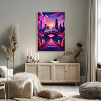 Dreamy Chicago Sunset Poster