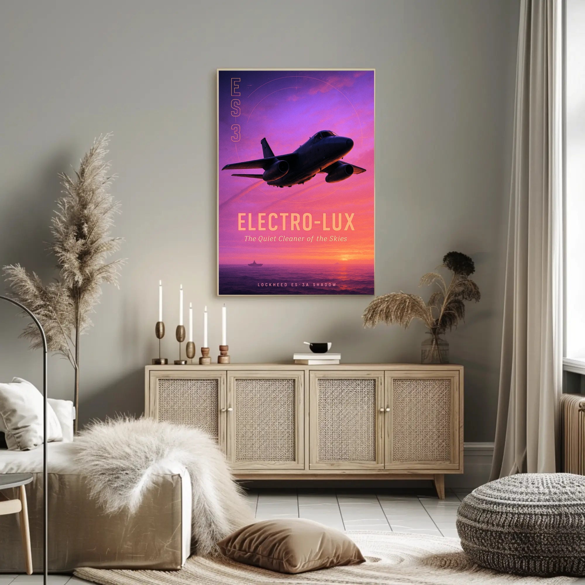 Lockheed ES-3A Shadow Electro-Lux Poster PosterGoat