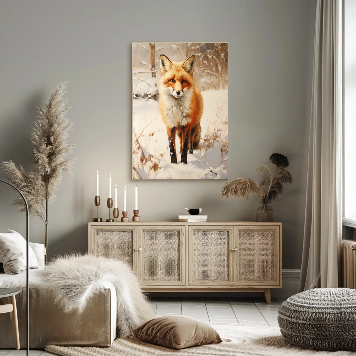 Winter Fox In The Snow Poster