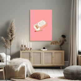 Perfect Match Romantic Whimsical Modern Illustration Poster PosterGoat