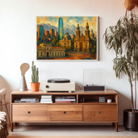 Vibrant Cityscape of Santiago Poster