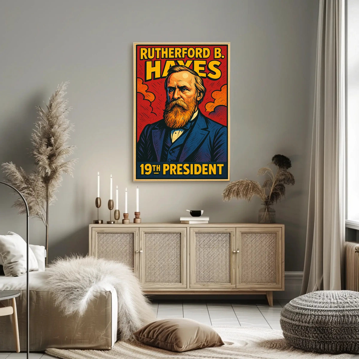 Rutherford B Hayes 19th President Poster Wall Art Decor