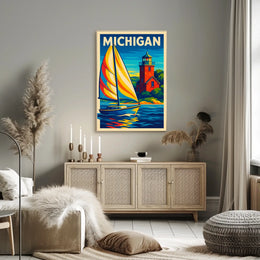 Michigan Coastal Adventure Poster