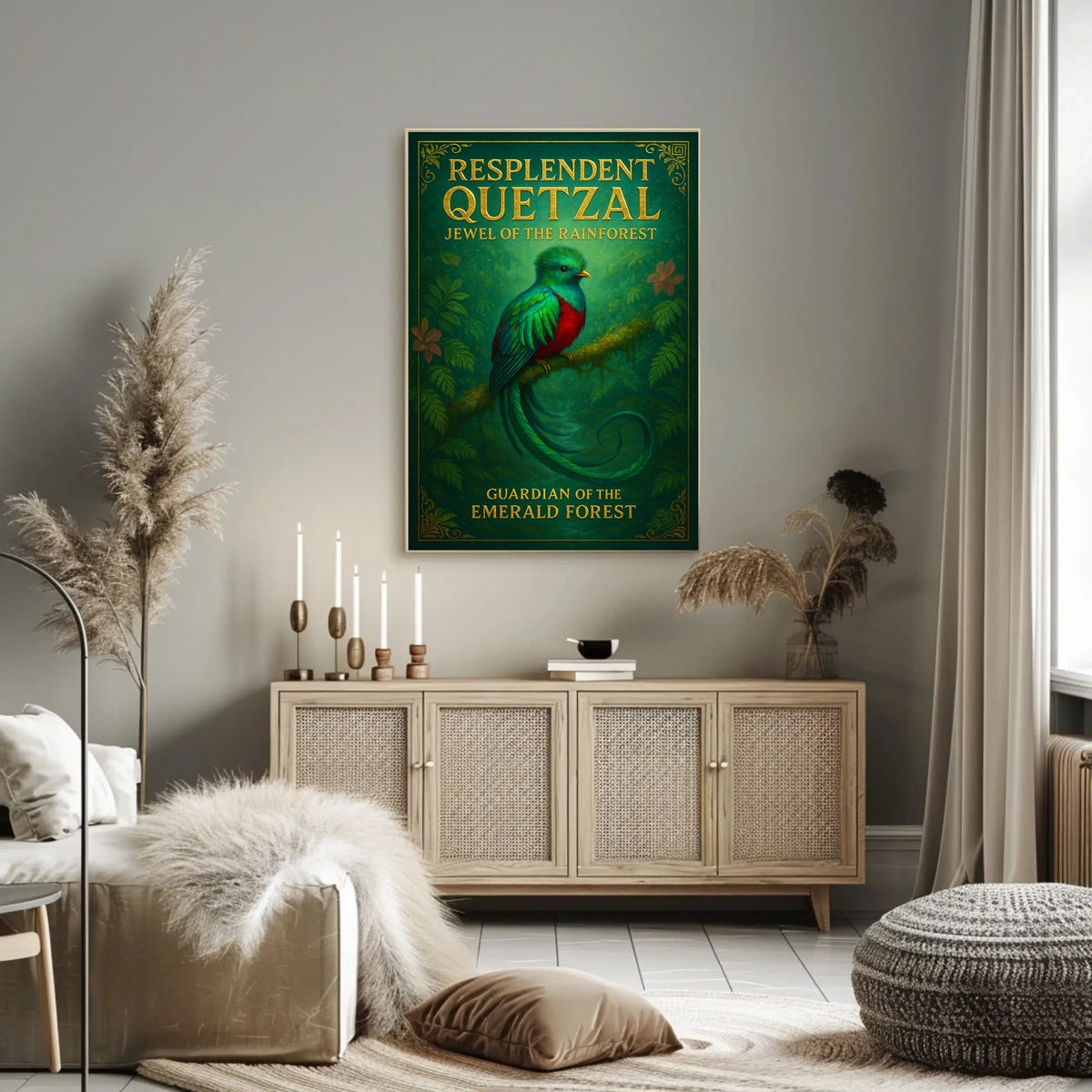 Resplendent Quetzal Guardian of the Emerald Forest Poster