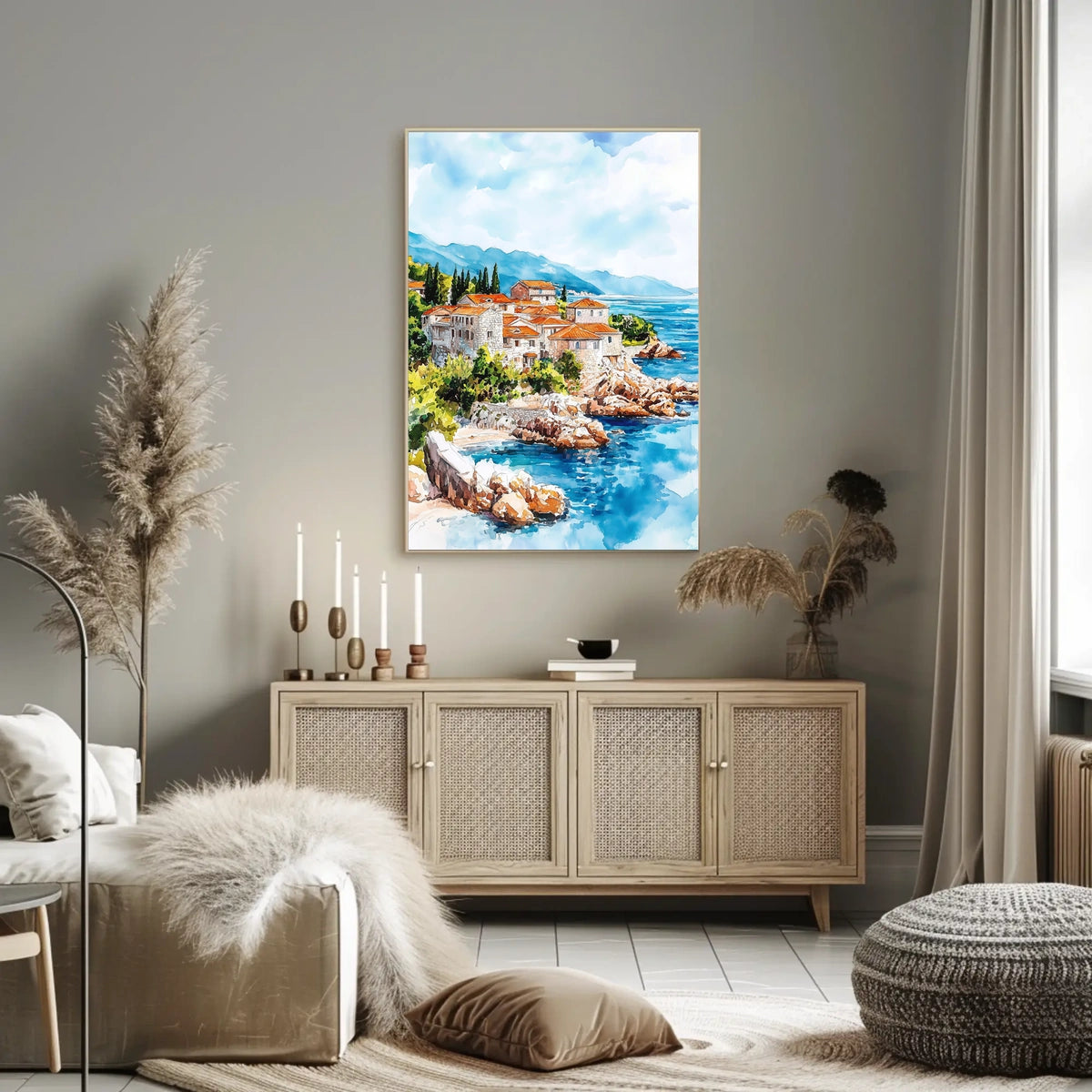 Montenegro Sveti Stefan Island View Poster