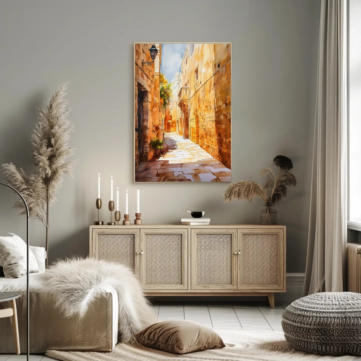 Malta Mdina Silent City Street Poster